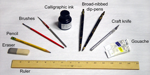 Medieval Calligraphy Tools